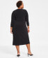 ფოტო #2 პროდუქტის Plus Size Draped Surplice Faux-Wrap Dress, Created for Macy's
