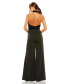 ფოტო #3 პროდუქტის Women's Sequined Cross Neck Halter Jumpsuit