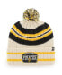 ფოტო #1 პროდუქტის Men's Natural Pittsburgh Pirates Home Patch Cuffed Knit Hat with Pom