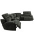 Фото #4 товара Sebaston 6-Pc. Fabric Sectional with 2 Power Motion Recliners and 2 USB Consoles, Created for Macy's