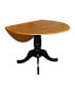 International Concept 42" Round Dual Drop Leaf Pedestal Table