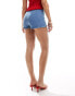 Фото #3 товара ASOS DESIGN denim micro short in mid blue