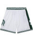 Фото #3 товара Men's White Michigan State Spartans 125th Basketball Anniversary 1999 Throwback Shorts