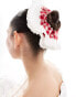 Фото #1 товара Reclaimed Vintage oversized scrunchie in red and white gingham check