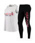 ფოტო #1 პროდუქტის Women's White, Black Boston Red Sox Sonata Tank Top and Leggings Set