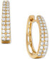ფოტო #1 პროდუქტის Diamond Graduated Double Row Hoop Earrings (1 ct. t.w.) in 14k White Gold or 14k Yellow Gold
