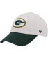 ფოტო #3 პროდუქტის Men's '47 Cream, Green Green Bay Packers Sidestep Clean Up Adjustable Hat