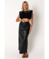 Фото #5 товара Women's Jade Vegan Leather Column Skirt