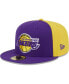 Фото #3 товара Men's Purple, Gold Los Angeles Lakers Gameday Wordmark 59FIFTY Fitted Hat