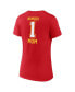 ფოტო #3 პროდუქტის Women's Red Kansas City Chiefs Mother's Day V-Neck T-shirt