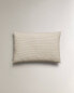 Фото #9 товара Striped cotton linen pillowcase