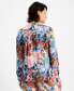 ფოტო #2 პროდუქტის Women's Printed Split-Neck Blouse, Created for Macy's