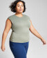 Trendy Plus Size Second-Skin Muscle T-Shirt, Created for Macy's