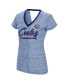 Фото #3 товара Women's Royal Chicago Cubs Halftime Back Wrap Top V-Neck T-shirt