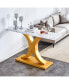 Modern Minimalist Foyer Table: White & Gold