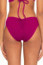 Becca by Rebecca Virtue 281060 Women Adela Ruched Bikini Bottom Pomegranate M