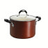 Фото #1 товара Style Ceramica Metallic Copper 6 Qt Covered Stock Pot