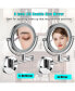 8 Inch LED Wall Mount Two-Sided Magnifying Makeup Vanity Mirror 12 Inch Extension Chrome Finish