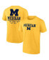 ფოტო #1 პროდუქტის Men's Maize Michigan Wolverines Game Day 2-Hit T-shirt