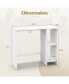 Small Computer Desk with Storage and Adjustable Shelf-White Белый, 15 - фото #4