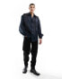 Фото #5 товара ASOS DESIGN oversized shirt with blouson sleeve in two tone organza in blue