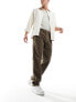 Hollister slim fit corduroy pull on trousers in brown