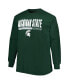 Men's Green Michigan State Spartans Big and Tall Two-Hit Raglan Long Sleeve T-shirt