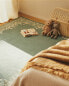 Children’s rectangular floral stripe rug