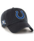 Men's Black Indianapolis Colts 40th Anniversary Side Patch Clean Up Adjustable Hat