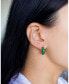 ფოტო #1 პროდუქტის Half moon — Green chalcedony earrings