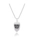 Фото #1 товара Men's Black Panther Black Enamel and Stainless Steel Pendant Necklace, 22'' Box Chain