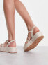 schuh Taya strappy flatform sandals in off white