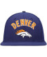 Фото #2 товара Men's Navy Denver Broncos Stacked Snapback Hat