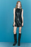 LEATHER SHORT DRESS 100% ZW COLLECTION