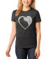 ფოტო #1 პროდუქტის Women's Dog Heart Premium Blend Word Art Short Sleeve T-shirt