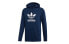 Фото #1 товара adidas originals三叶草 Trefoil Hoodie 春秋 运动套头卫衣 男款 湖蓝色 / Худи Adidas originals Trefoil Hoodie EJ9682