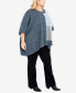 Фото #7 товара Plus Size Mia Round Neck Poncho Sweater