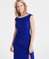 ფოტო #4 პროდუქტის Petite Embellished Collar Jersey Formal Dress