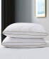 Фото #1 товара 2 Pack 100% Cotton Diamond Grid Medium Support Down Feather Gusseted Pillow Set, King