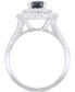 ფოტო #3 პროდუქტის Sapphire (1-5/8 ct. t.w.) & Diamond (1-1/4 ct. t.w.) Oval Double Halo Ring in 14k White Gold