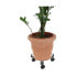 Flowerpot Standt with Wheels Adjustable Grey Metal (30 cm)
