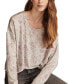 Фото #4 товара Women's Cloud Floral-Print Long-Sleeve T-Shirt