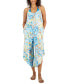 Фото #1 товара Women's Floral-Print Flowy Cover-Up Jumper