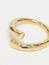 Фото #3 товара ASOS DESIGN waterproof stainless steel ring with wrap twist design in gold tone