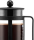 Фото #8 товара Bodum 1.0 Litre Borosilicate Glass Kenya 8 Cup Coffee Maker, Black