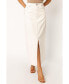 ფოტო #1 პროდუქტის Women's Rana Denim Midi Skirt - White