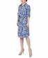 ფოტო #3 პროდუქტის Petite 3/4 Roll Tab Zip Front Shirtdress