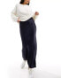 Фото #1 товара Stradivarius satin bias midi skirt in navy