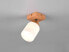 Фото #5 товара Светильник настенный MeineWunschleuchte LED с деревянным корпусом, стеклянный белый
