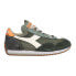 Diadora Equip H Dirty Stone Wash Evo Lace Up Mens Green Sneakers Casual Shoes 1